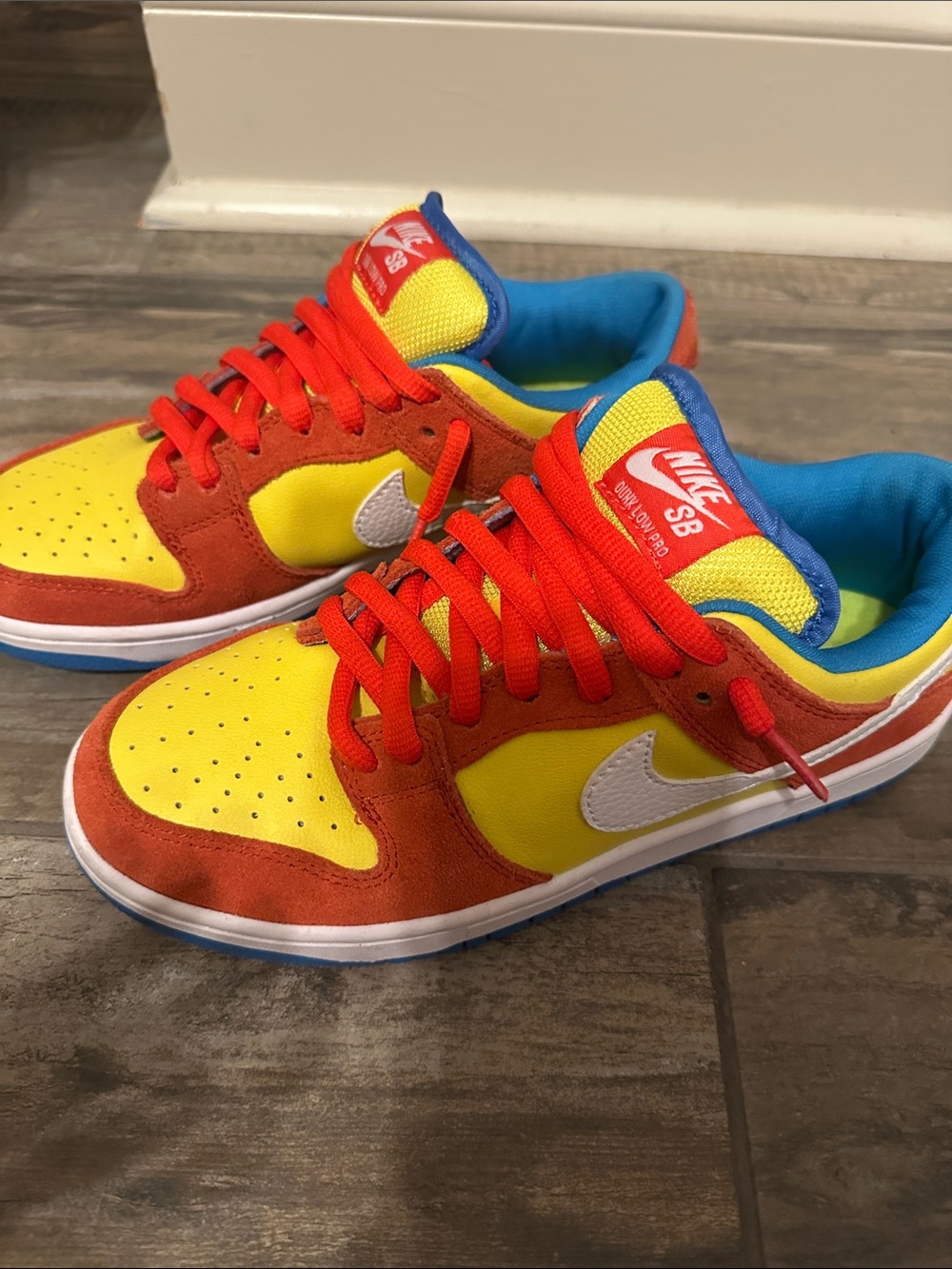 Nike Dunk Low Pro in Yellow, Orange & Red - Picture 2 of 2